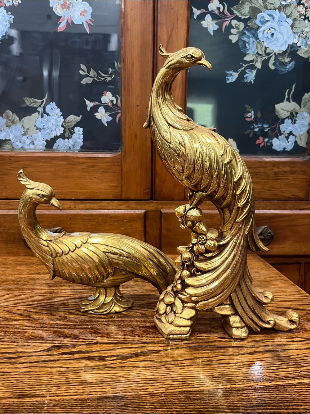 ✨ Vintage Syroco Gold Peacock Bird Set | MCM Hollywood Regency Decor ✨ READ